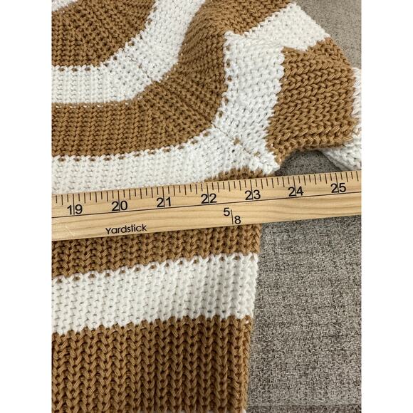 Style & Company Womens Beige Knit Textured Ribbed Striped Long Sleeve - Picture 5 of 7